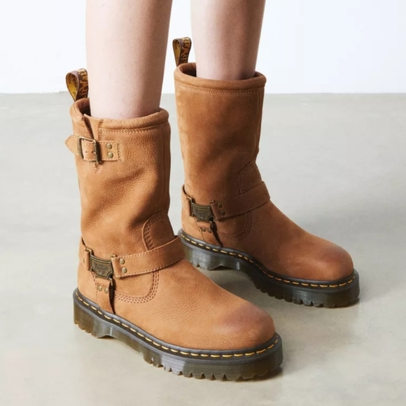 Dr. Martens Brown Combat Boots - Picture 1 of 10